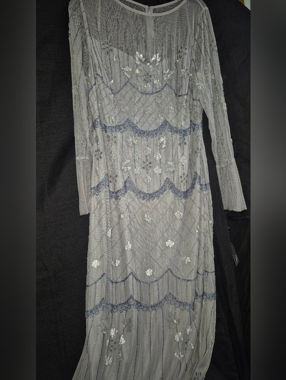 Womens Formal Dress Size 14 Silver